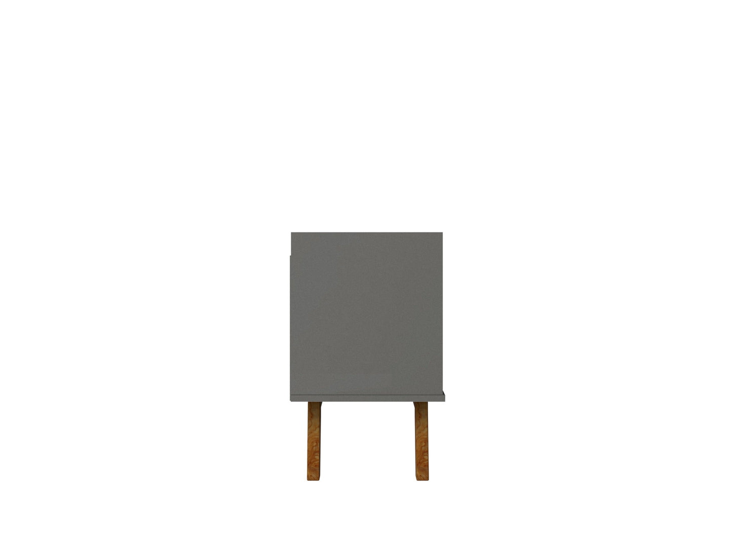 Manhattan Comfort Mid-Century Modern Marcus 62.99 TV Stand with Solid Wood Legs in Grey and Nature 260BMC50