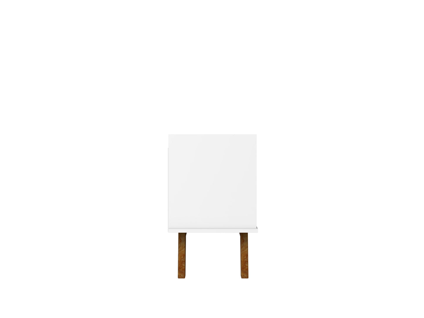 Manhattan Comfort Mid-Century Modern Marcus 62.99 TV Stand with Solid Wood Legs in White 260BMC6