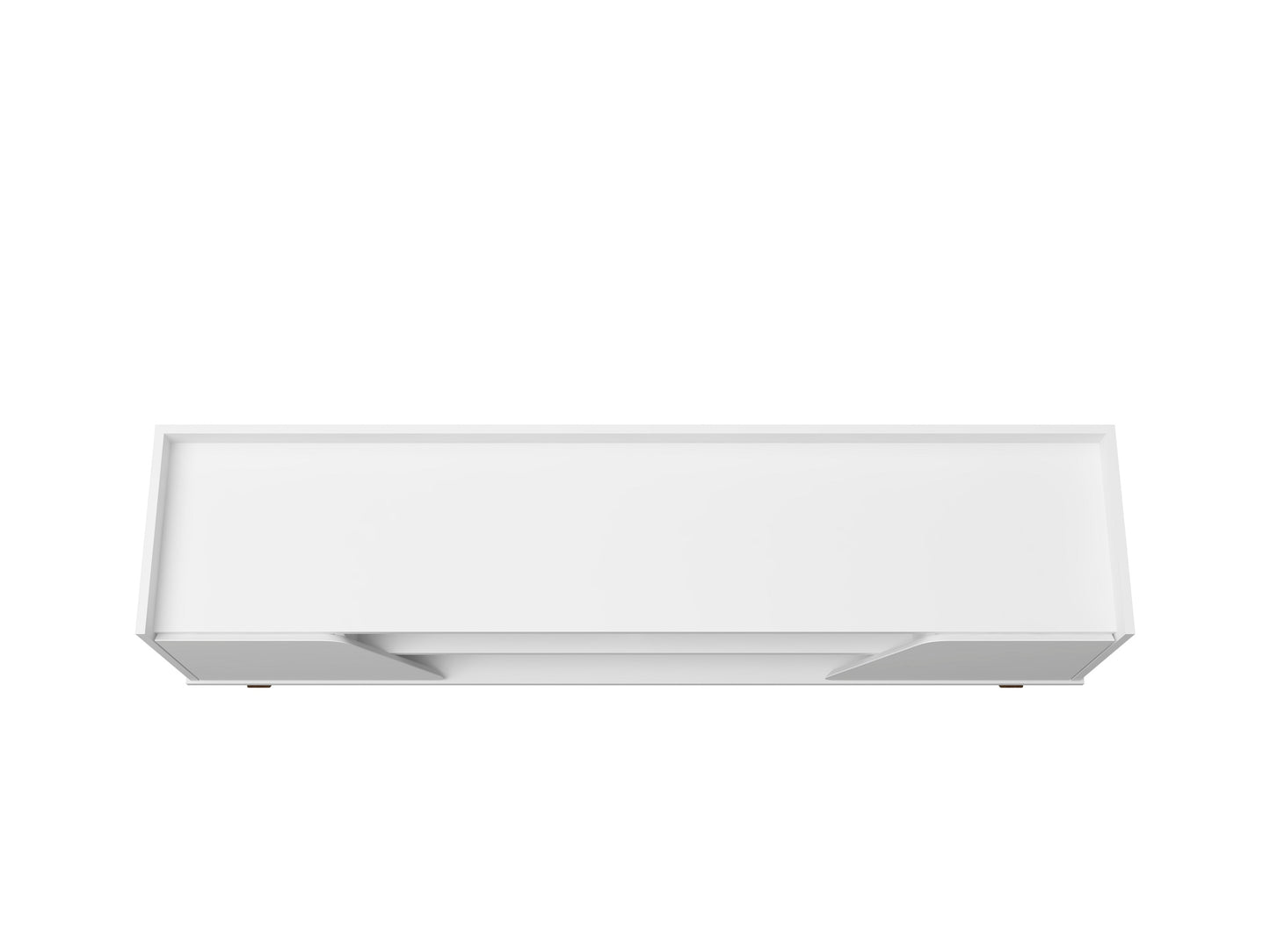 Manhattan Comfort Mid-Century Modern Marcus 62.99 TV Stand with Solid Wood Legs in White 260BMC6