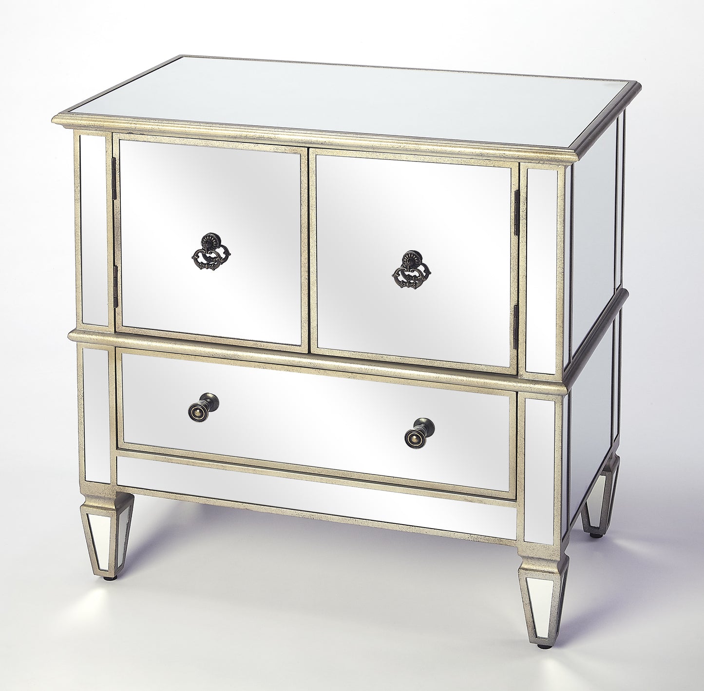 Celeste Mirrored Console Cabinet in Silver 2613146