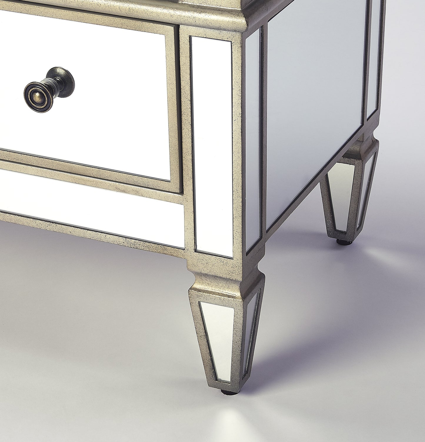 Celeste Mirrored Console Cabinet in Silver 2613146