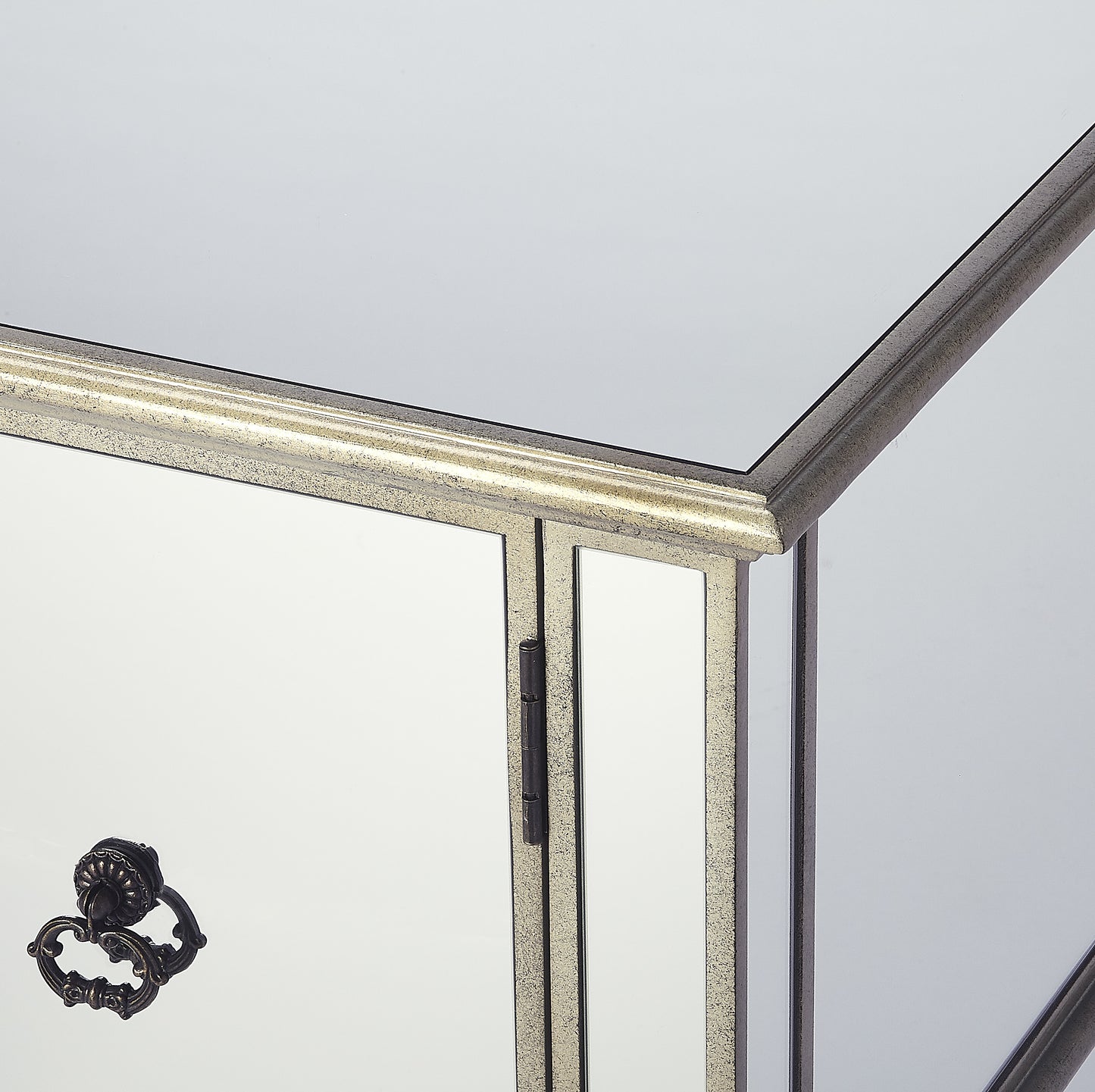 Celeste Mirrored Console Cabinet in Silver 2613146