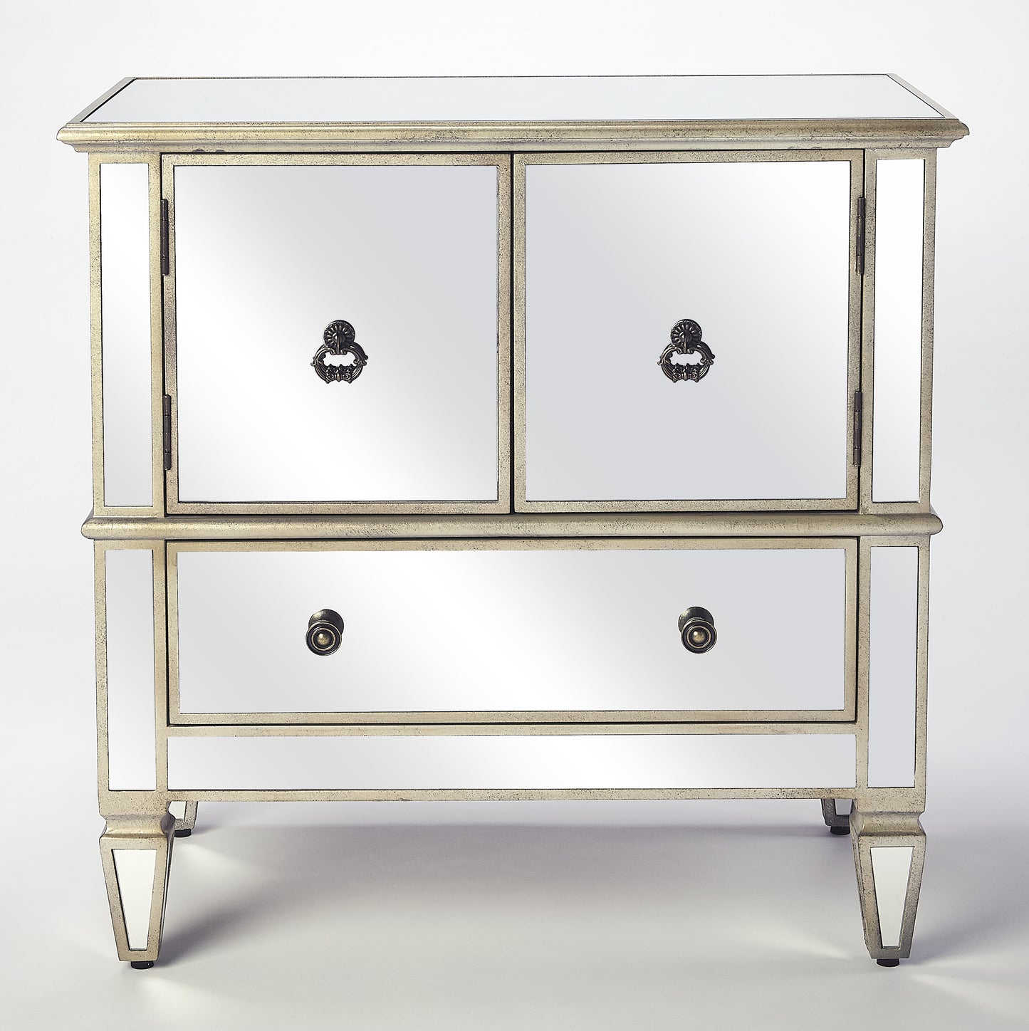 Celeste Mirrored Console Cabinet in Silver 2613146