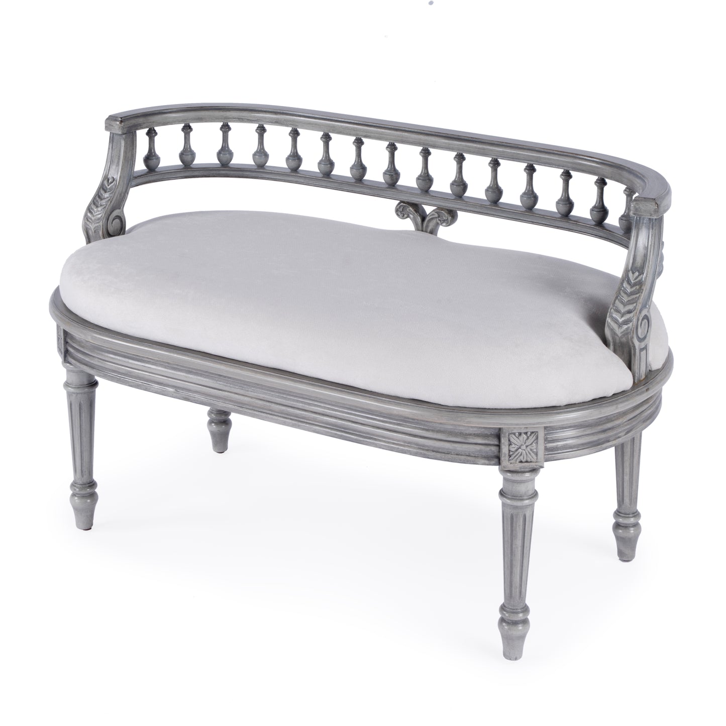Hathaway 37" Upholstered Bench in Gray 2625418