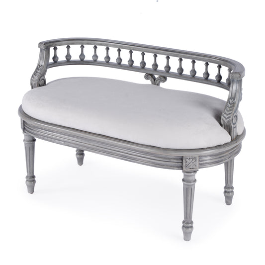 Hathaway 37" Upholstered Bench in Gray 2625418