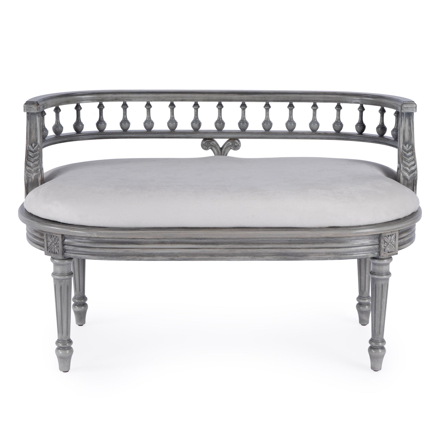 Hathaway 37" Upholstered Bench in Gray 2625418