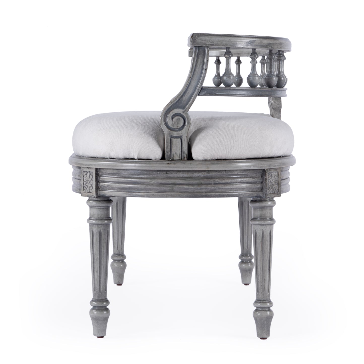 Hathaway 37" Upholstered Bench in Gray 2625418