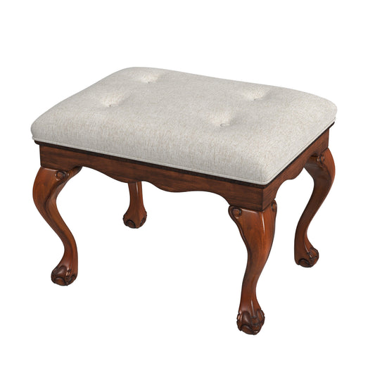 Ashford Upholstered 25.5"W Vanity Stool in Medium Brown  2627101