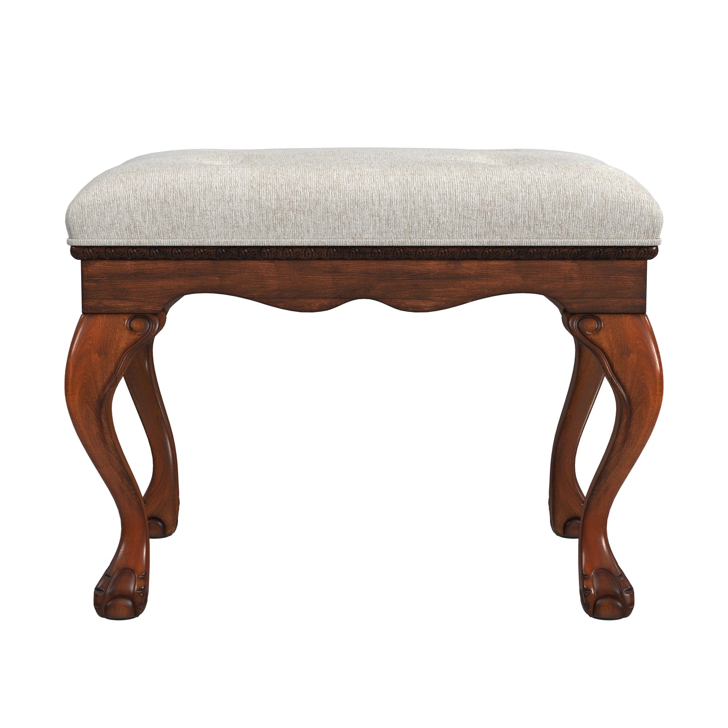 Ashford Upholstered 25.5"W Vanity Stool in Medium Brown 2627101