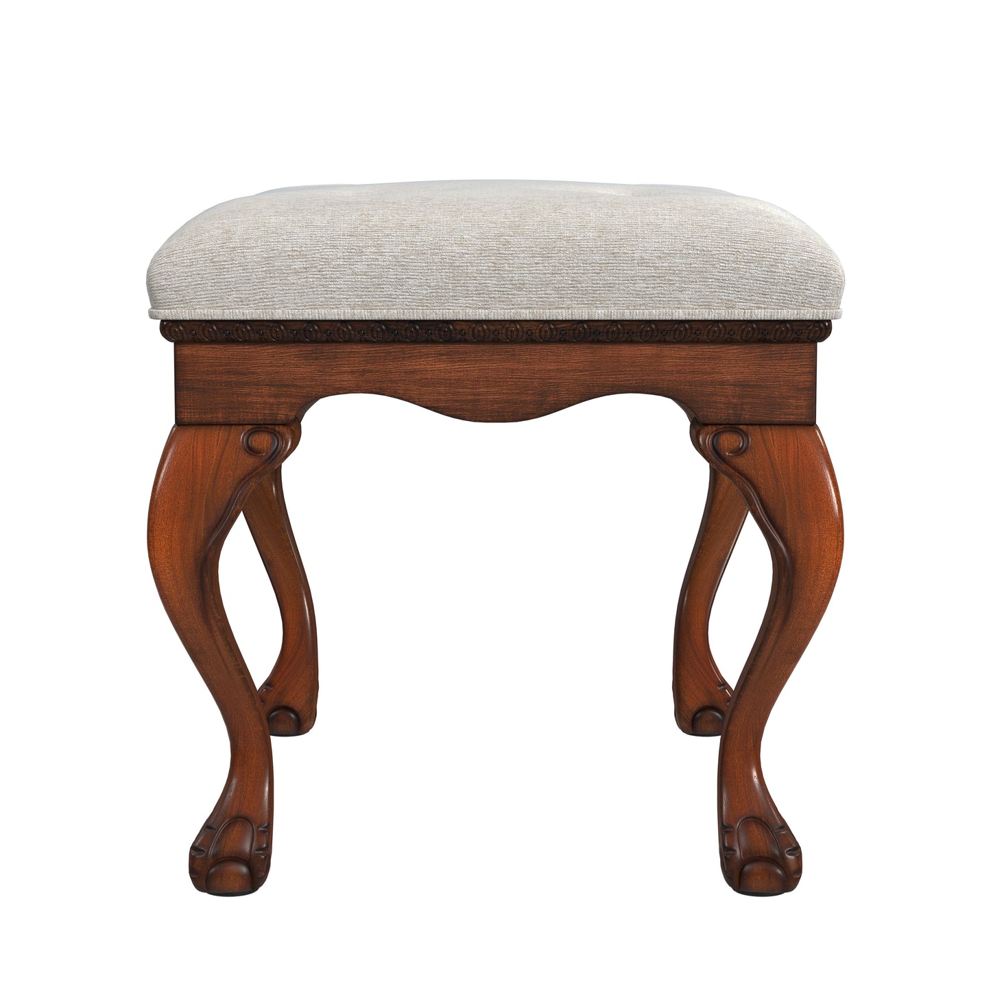 Ashford Upholstered 25.5"W Vanity Stool in Medium Brown 2627101