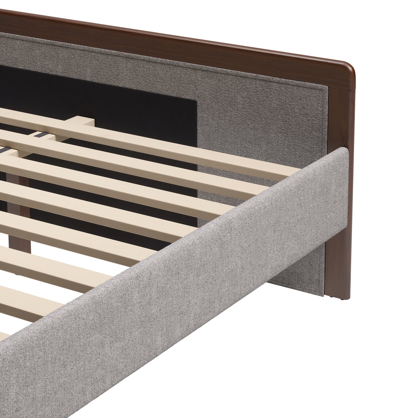 Somune Queen Bed Gray & Walnut - 6