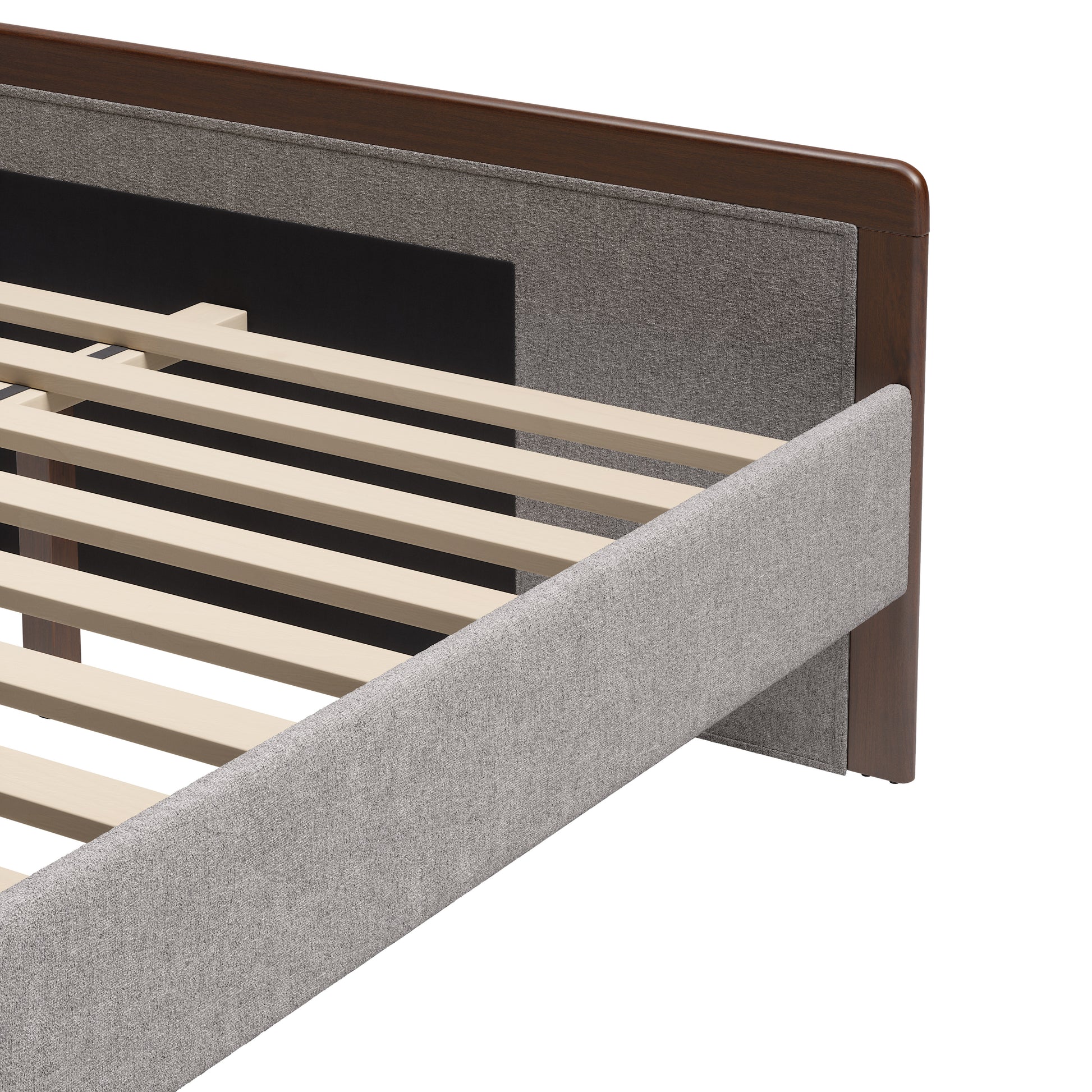 Somune Queen Bed Gray & Walnut - 6