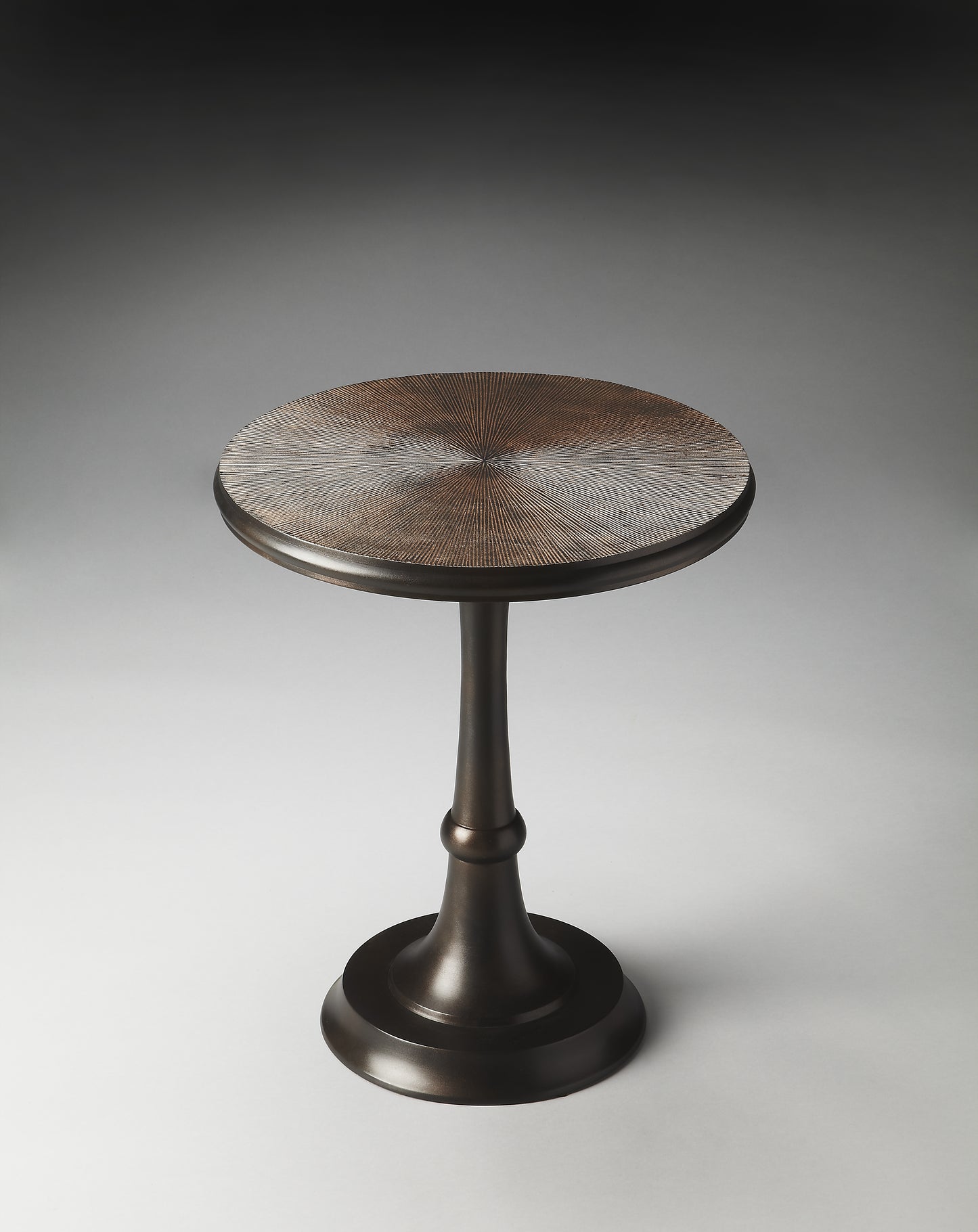 Butler Specialty Company Beaumont 18 in. W Round Metal Pedestal Base Side Table, Bronze
