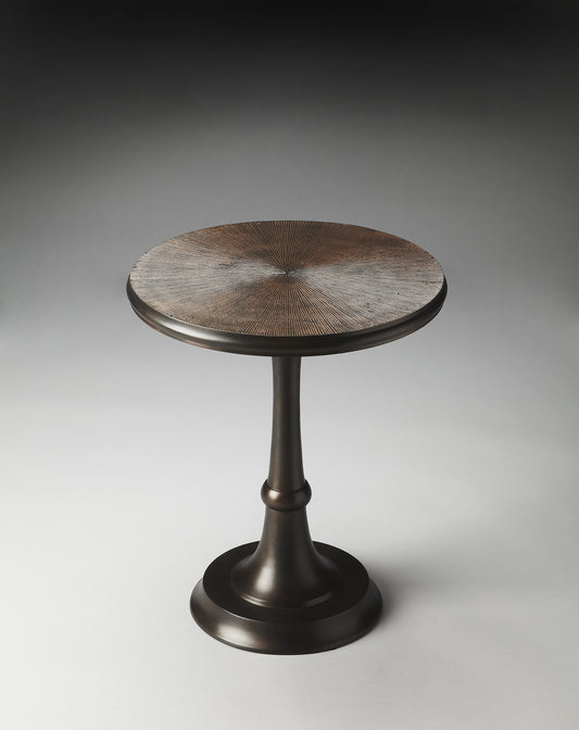 Butler Specialty Company Beaumont 18 in. W Round Metal Pedestal Base Side Table, Bronze