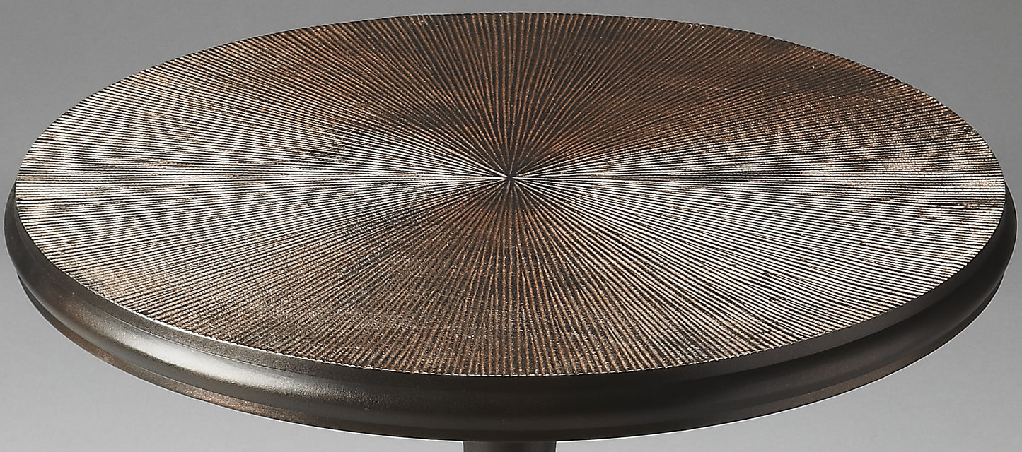 Butler Specialty Company Beaumont 18 in. W Round Metal Pedestal Base Side Table, Bronze
