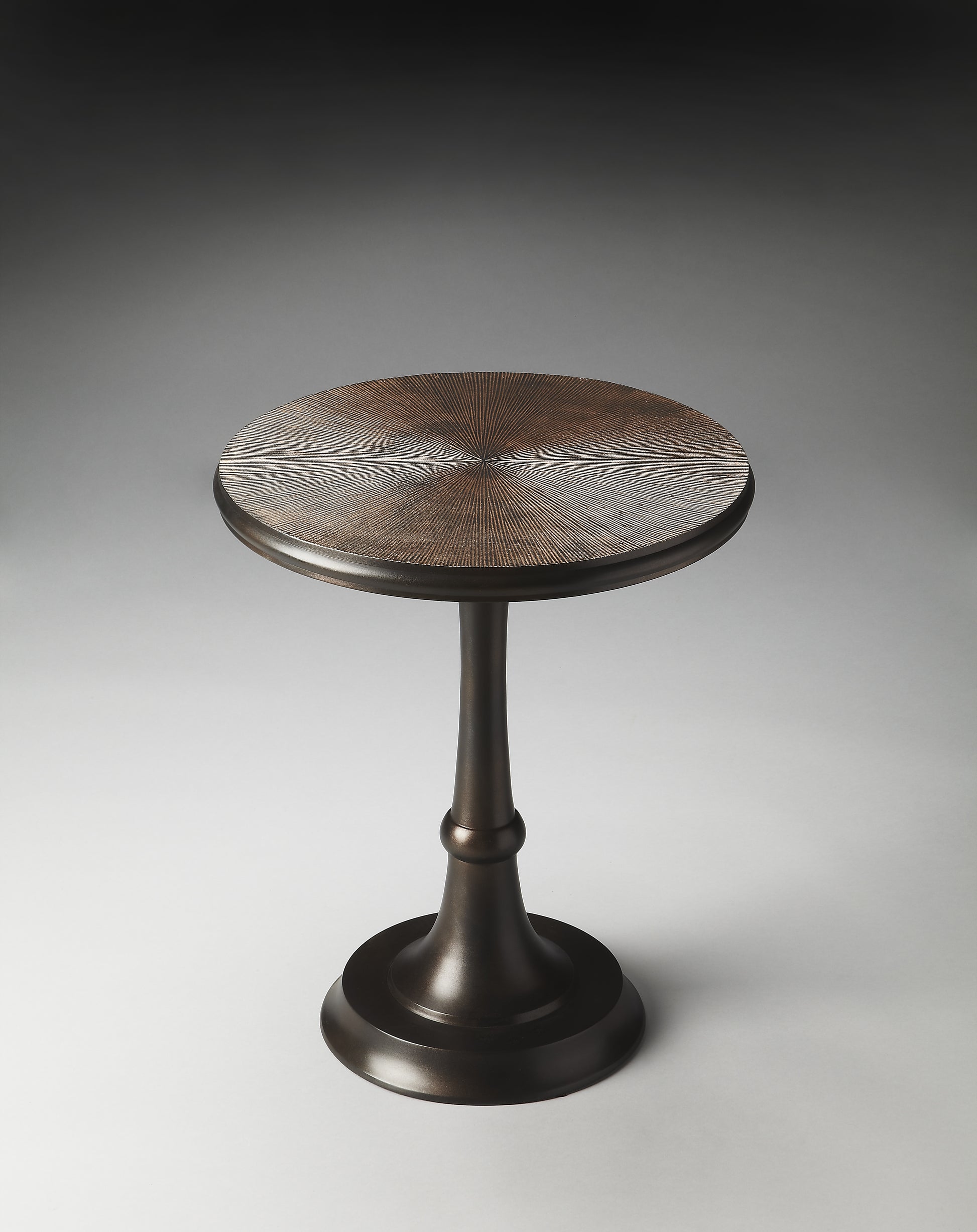 Butler Specialty Company Beaumont 18 in. W Round Metal Pedestal Base Side Table, Bronze