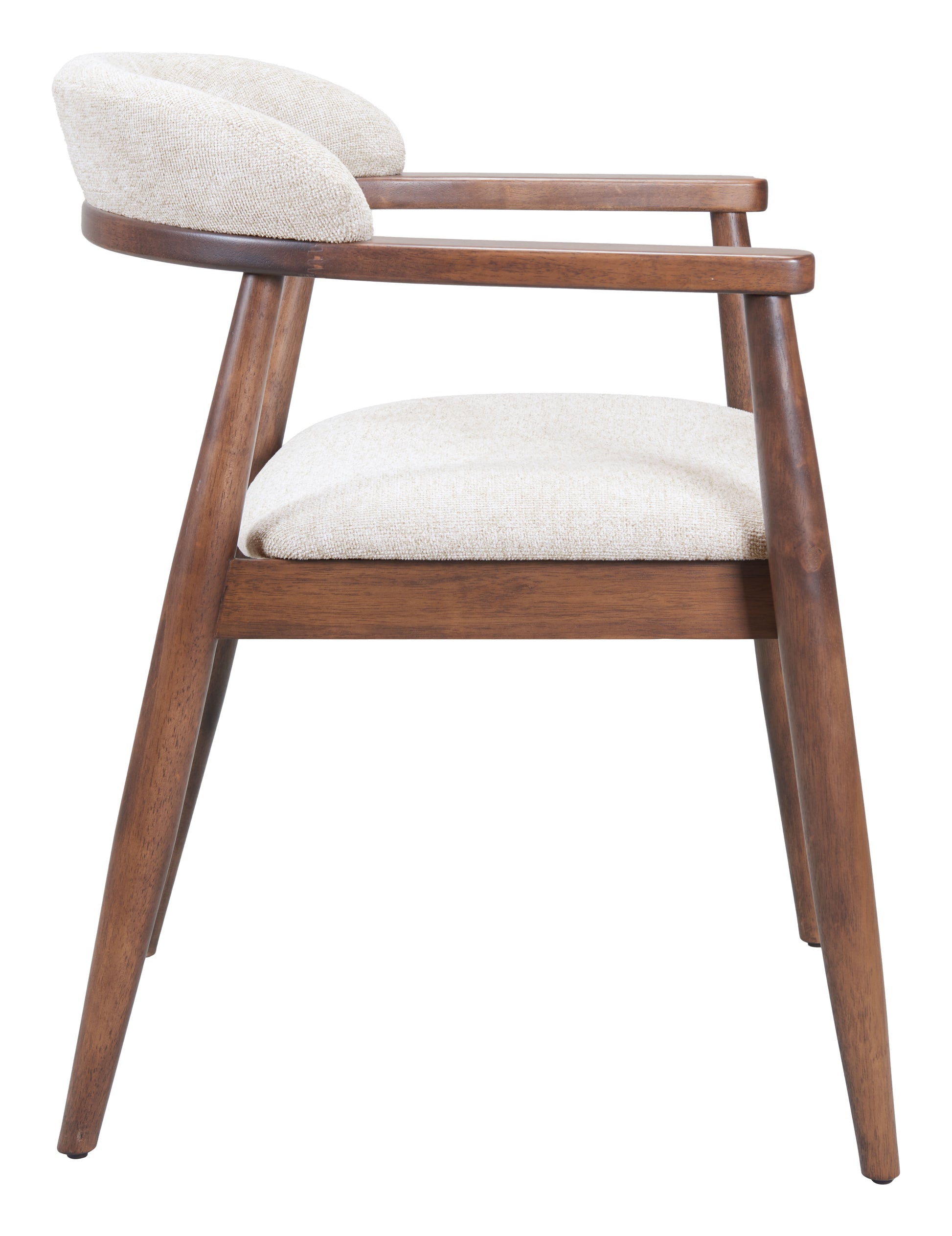Goka Dining Chair Beige & Walnut - 2