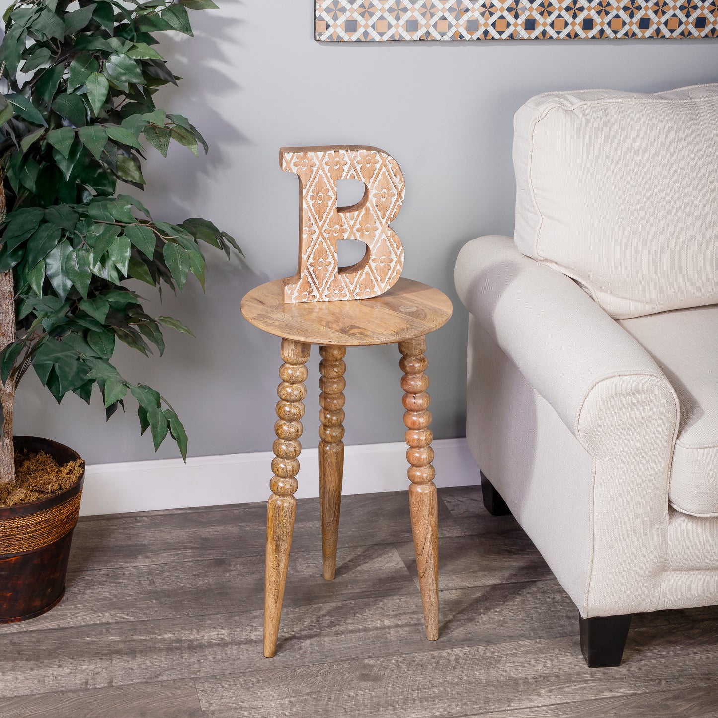 Fluornoy Wood Side Table in Light Brown 2773290