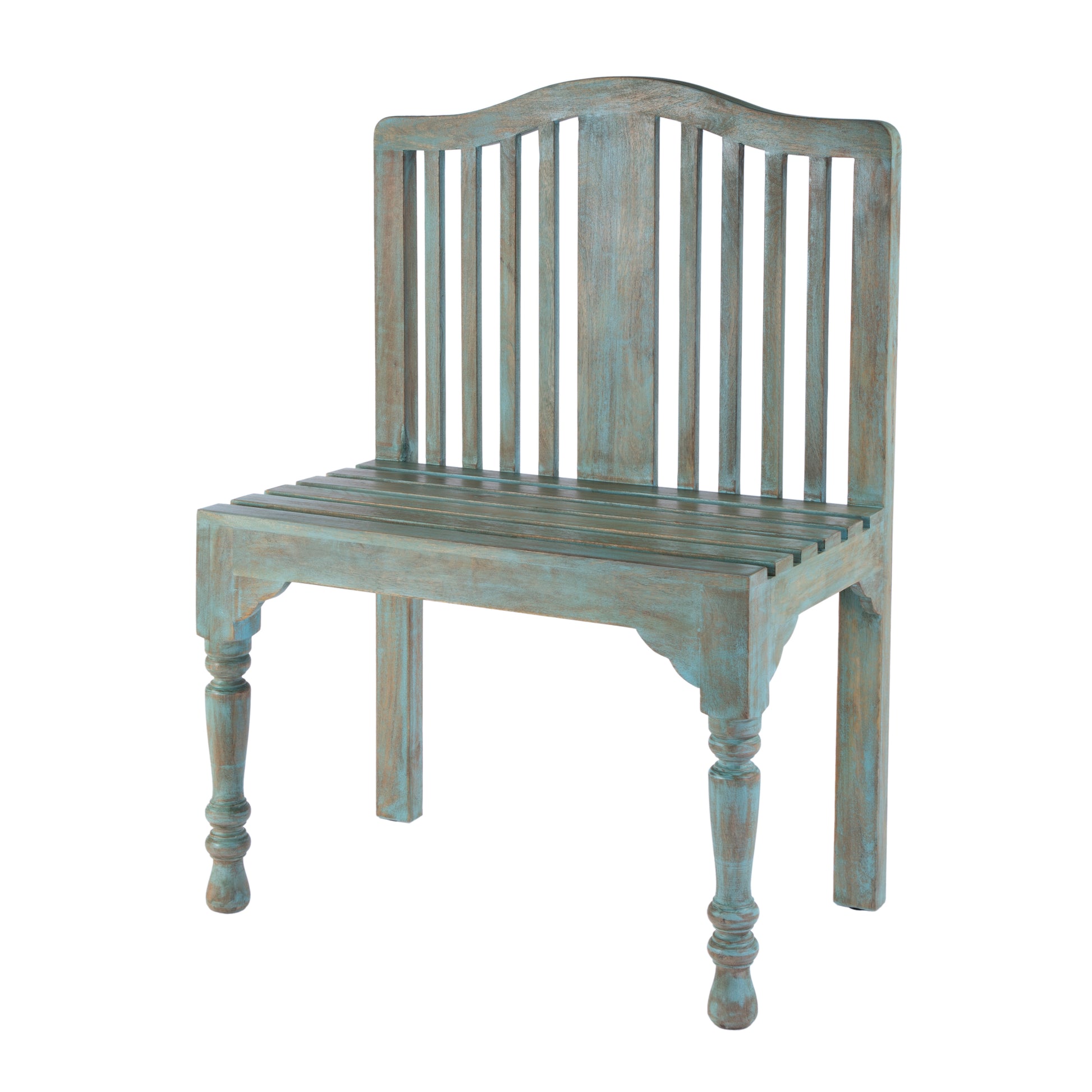 Butler Specialty Company Roseland 30.25 in. W Rectangular Solid Wood 2 Seat Accent Bench with Back, Blue