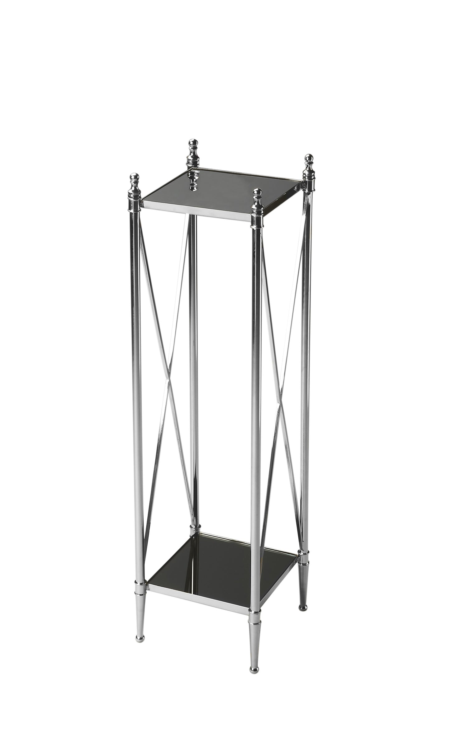 Butler Specialty Company Deidre 9.25 in. W x 35.75 in. H Glass and Metal Pedestal Plant Stand, Multi-Color