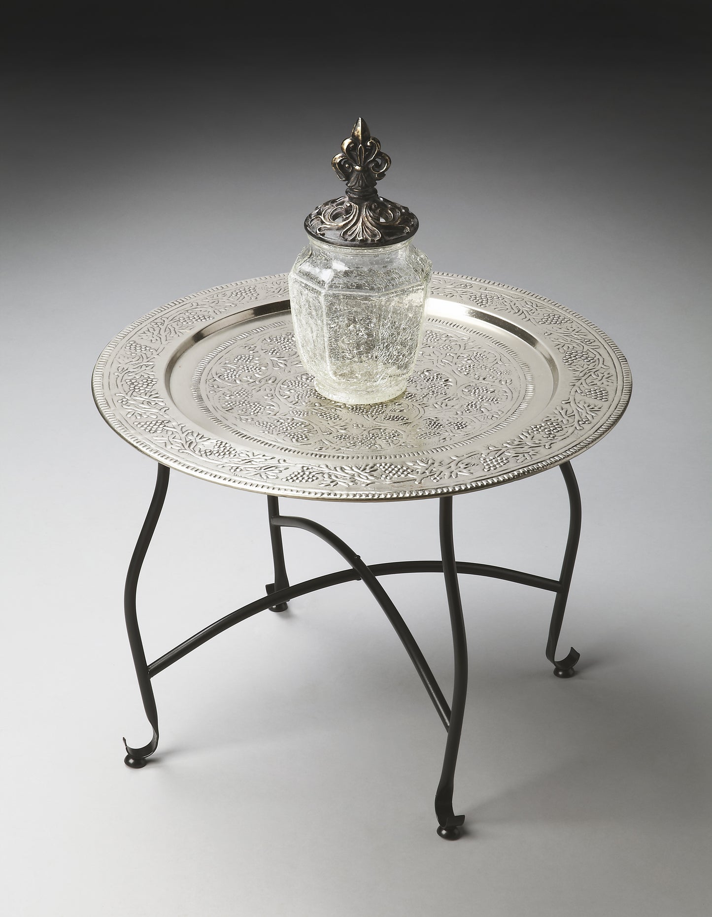 Agadir Metal Moroccan Tray Side Table in Multi-Color 2866025