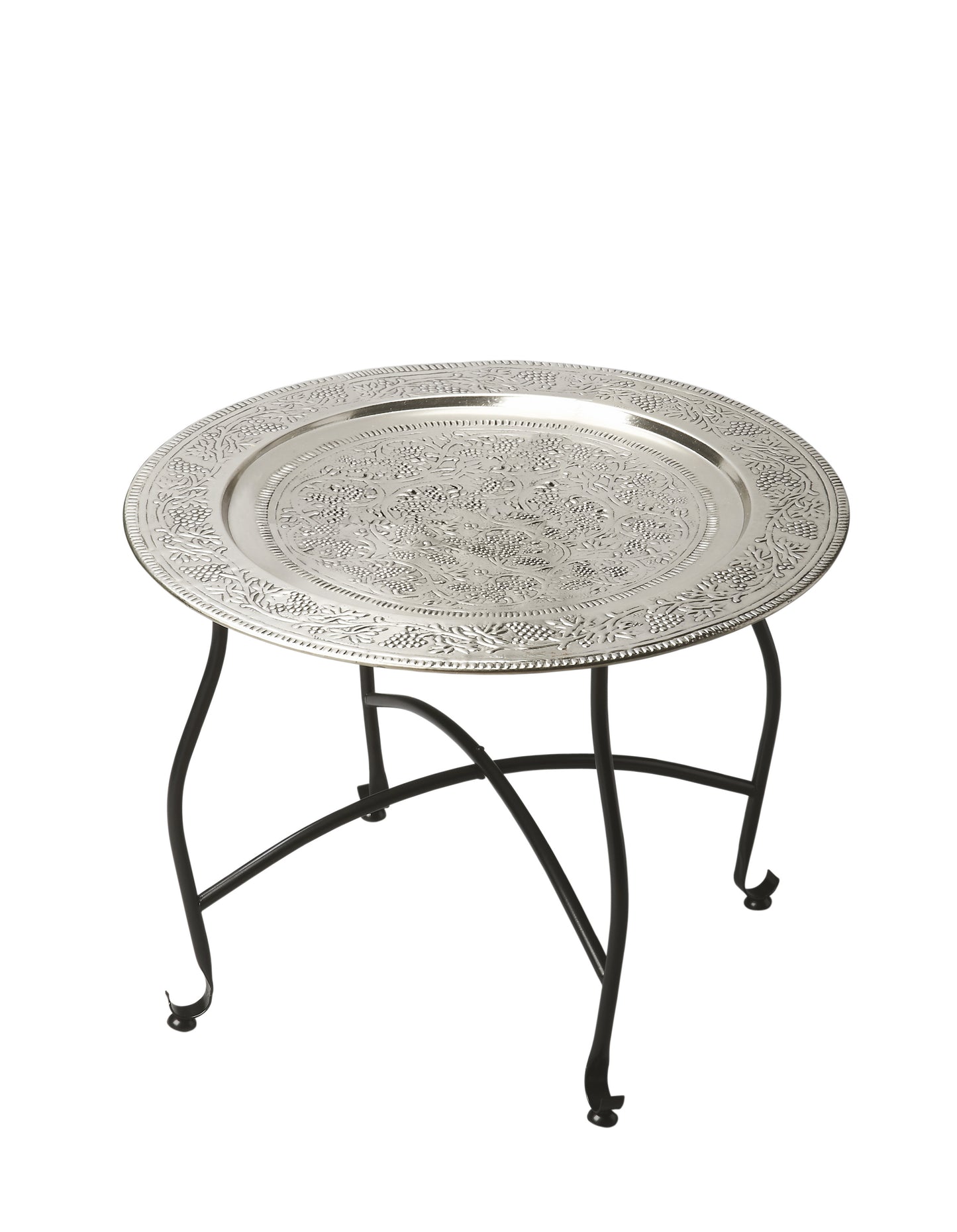 Agadir Metal Moroccan Tray Side Table in Multi-Color 2866025