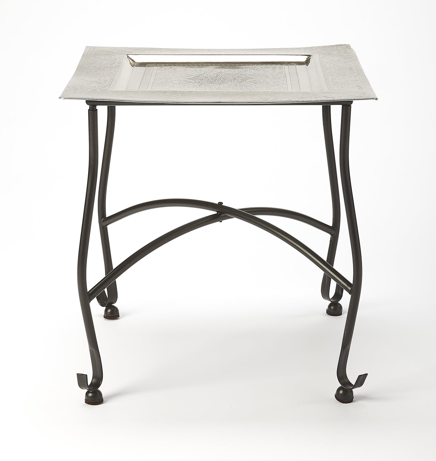 Bahia Metal Moroccan Tray Side Table in Multi-Color 2867025
