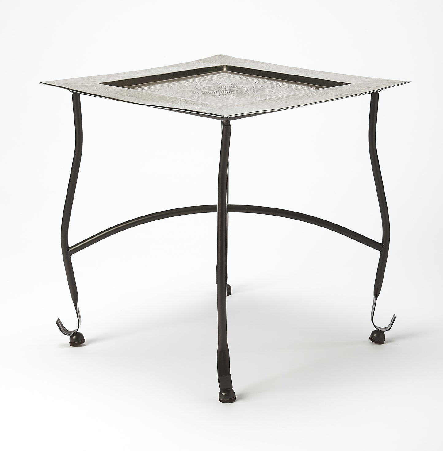 Bahia Metal Moroccan Tray Side Table in Multi-Color 2867025
