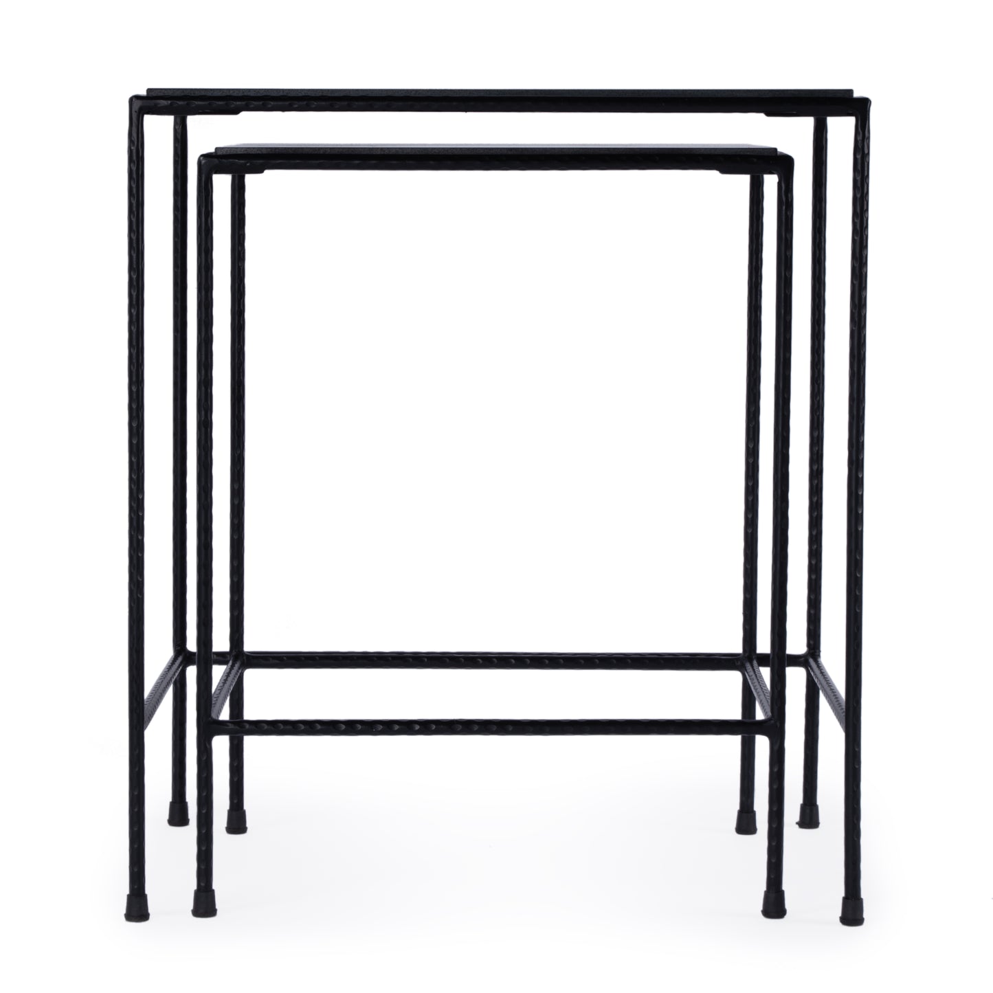 Butler Specialty Company Carrera Outdoor Rectangular Set of 2 Nesting Tables, Black