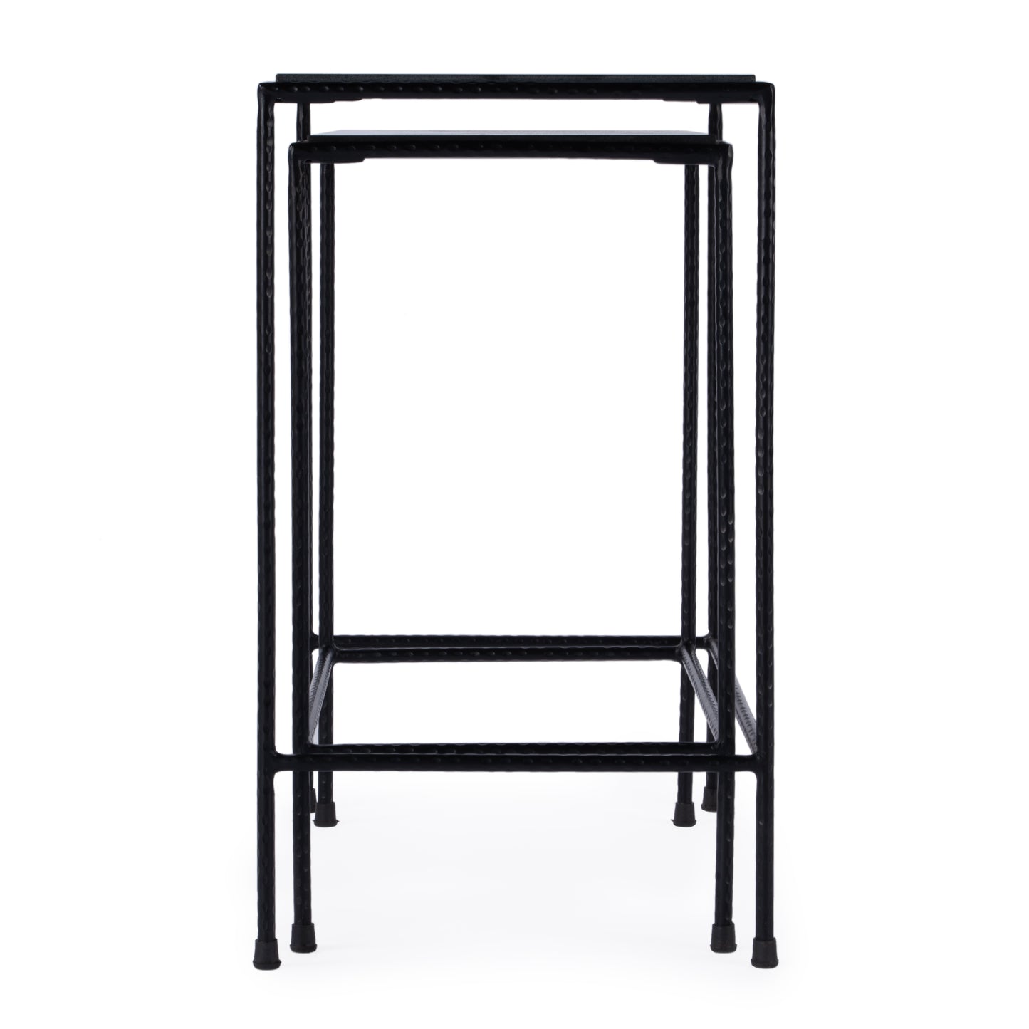 Butler Specialty Company Carrera Outdoor Rectangular Set of 2 Nesting Tables, Black