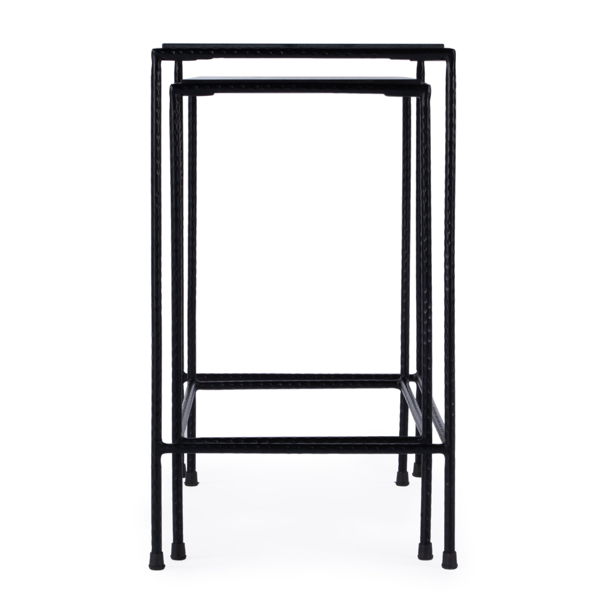 Butler Specialty Company Carrera Outdoor Rectangular Set of 2 Nesting Tables, Black