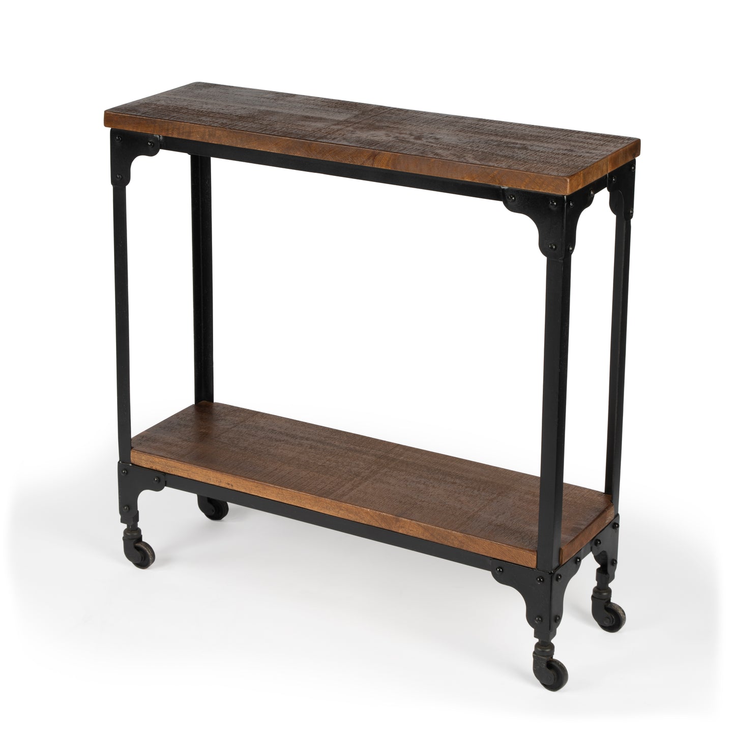 Gandolph Industrial Chic Console Table in Medium Brown 2873120