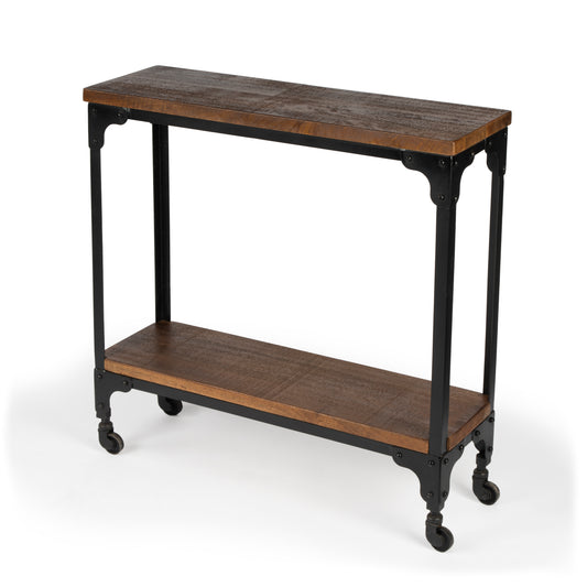 Gandolph Industrial Chic Console Table in Medium Brown 2873120