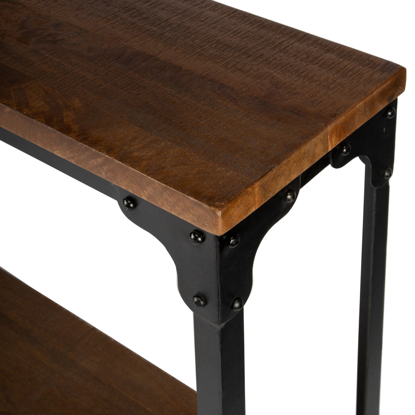 Gandolph Industrial Chic Console Table in Medium Brown 2873120
