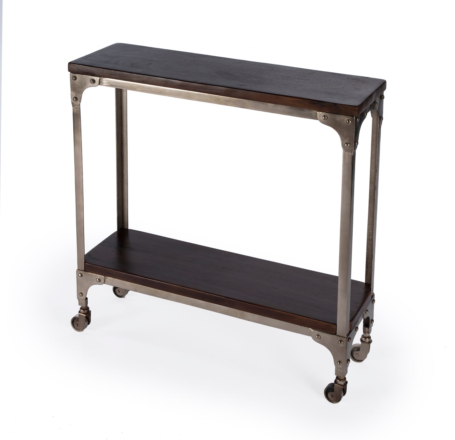 Gandolph Industrial Chic Console Table in Coffee 2873403