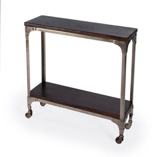 Gandolph Industrial Chic Console Table in Coffee 2873403