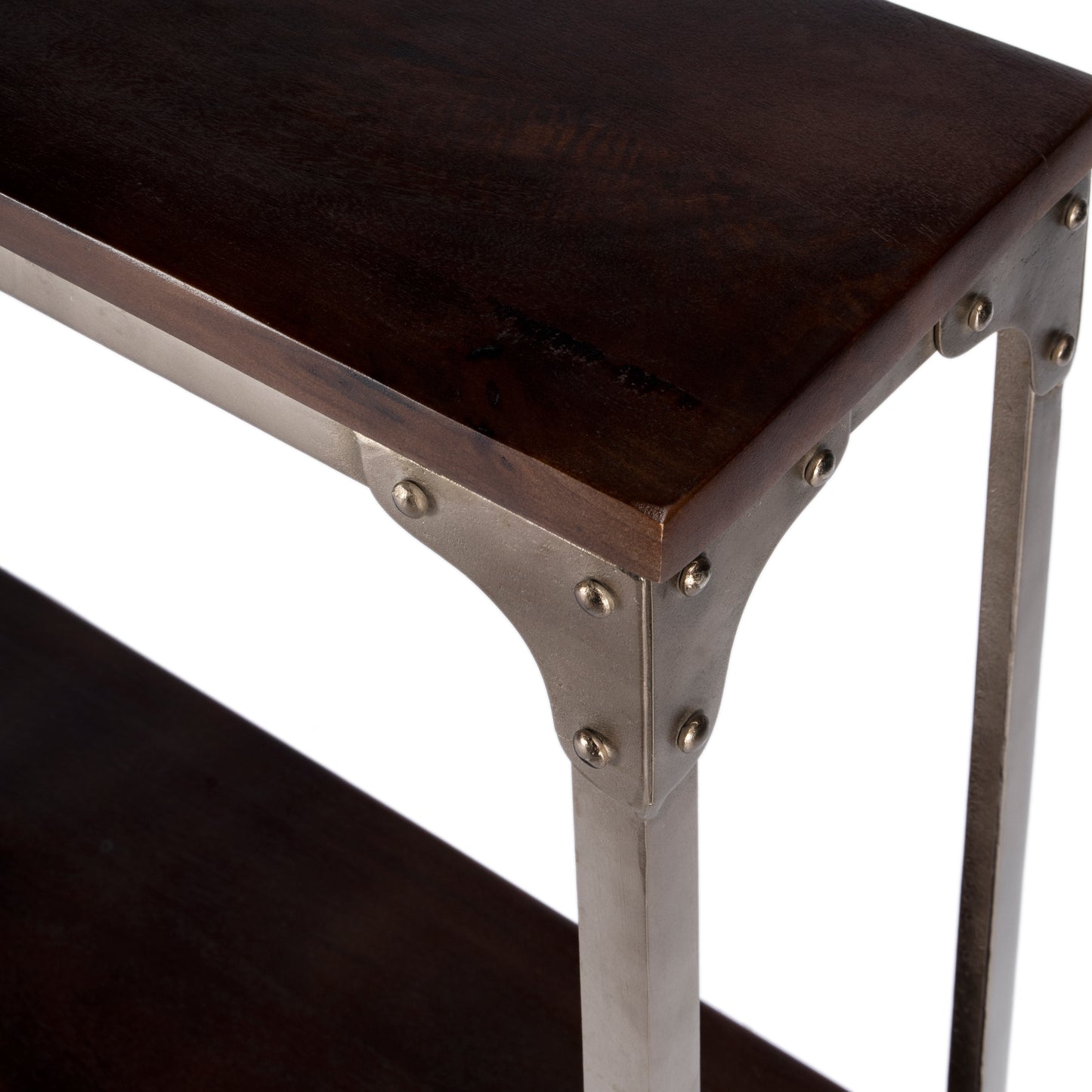 Gandolph Industrial Chic Console Table in Coffee 2873403
