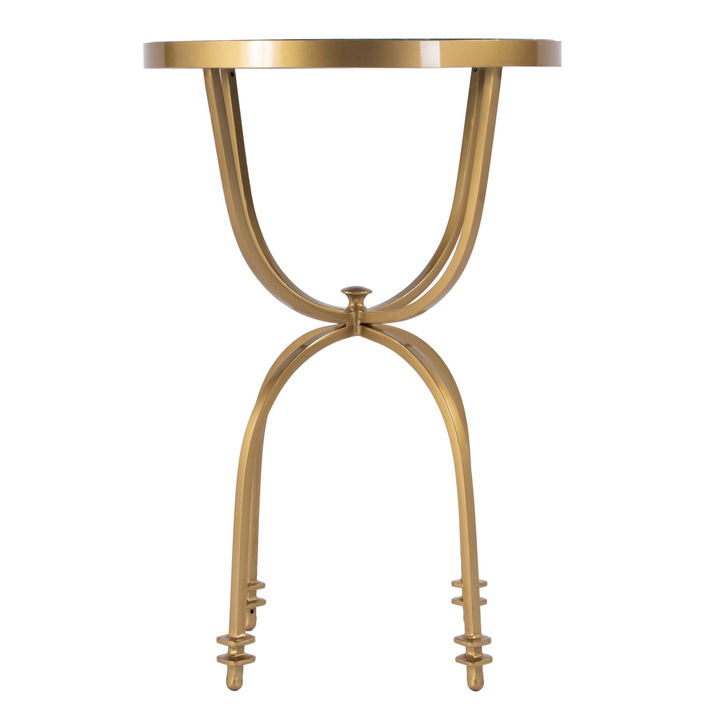 Butler Specialty Company Hager 16 in. W Round Marble & Metal Side Table, Green