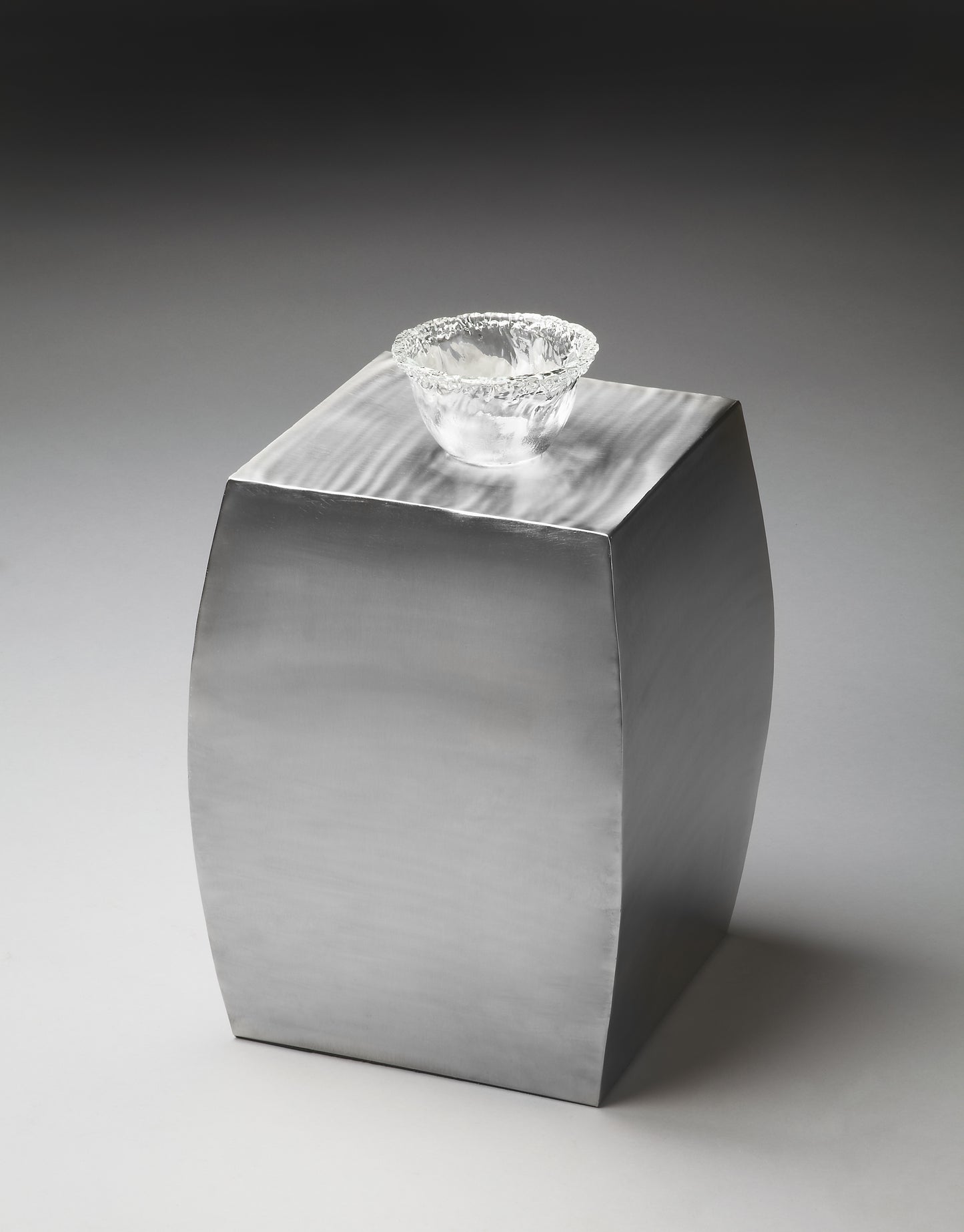 Getty Stainless Steel Side Table in Silver  2888260