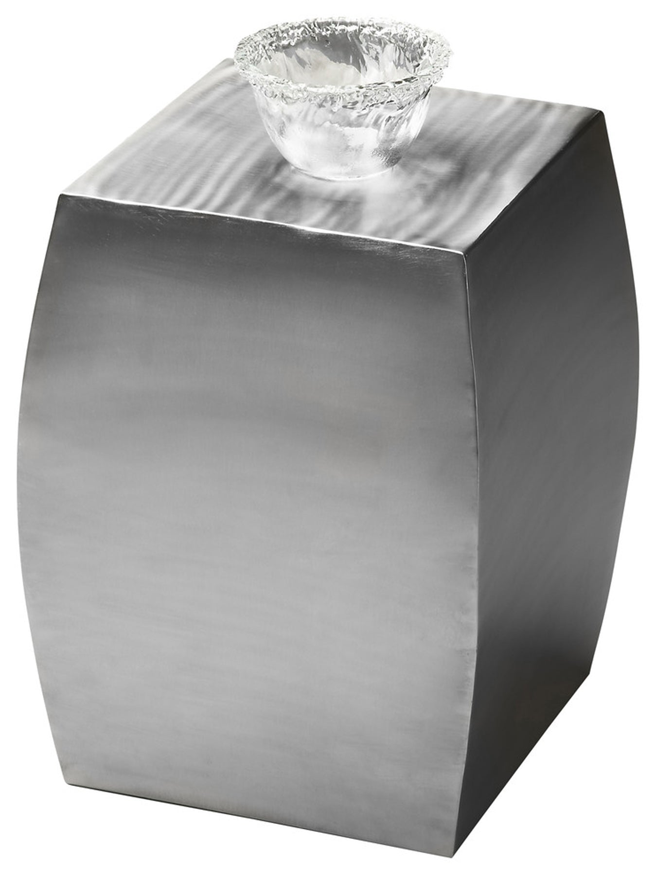 Getty Stainless Steel Side Table in Silver  2888260
