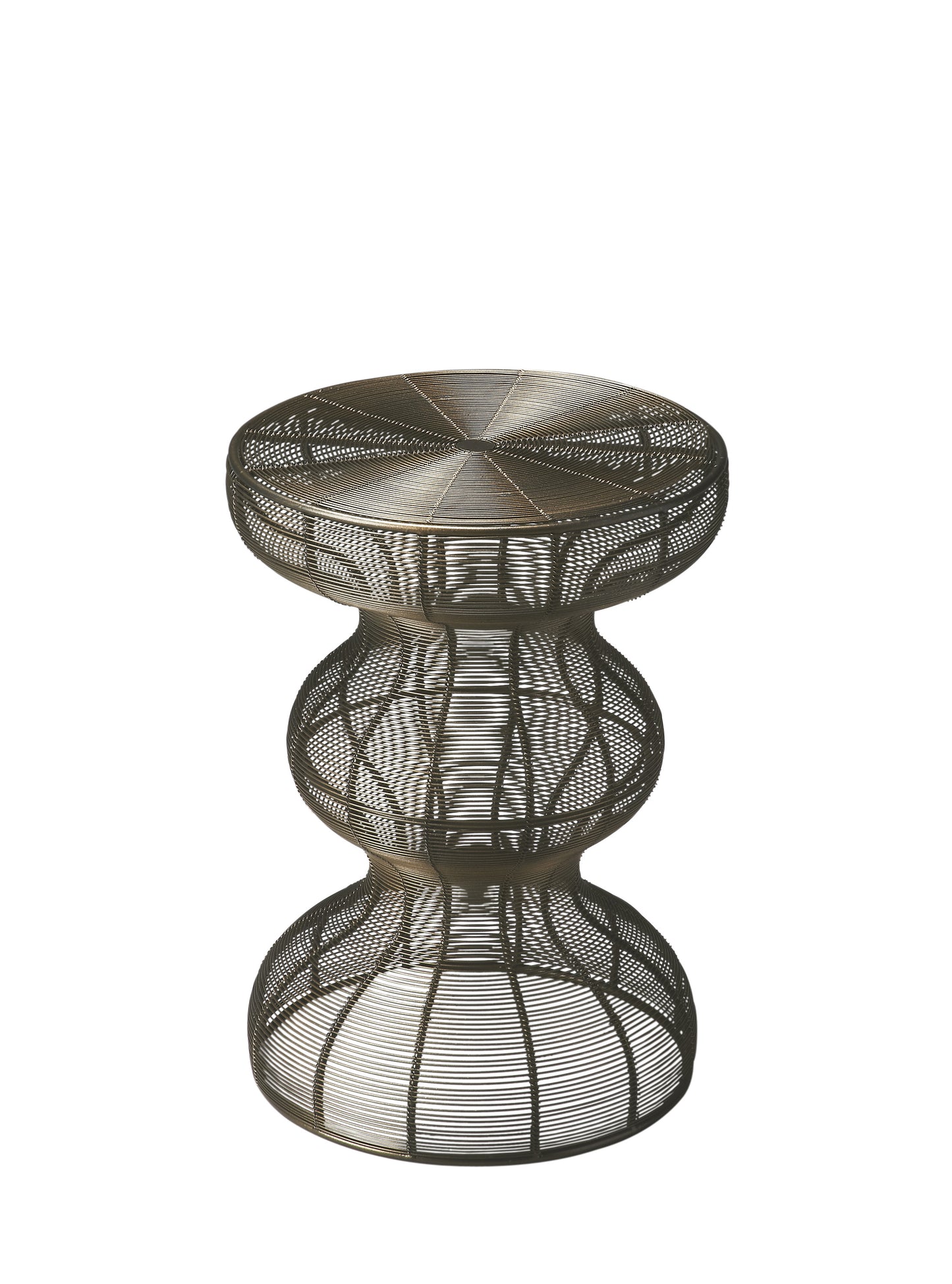 Angeline Round Metal 13.25"W Side Table in Bronze 2895025