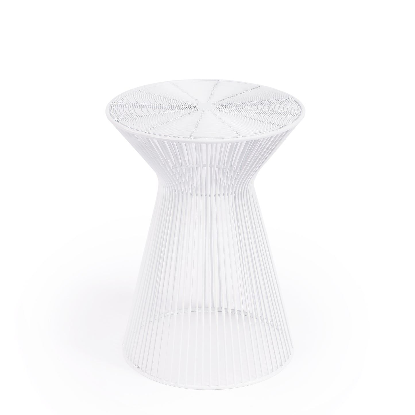 Greeley Metal Side Table in White 2896288