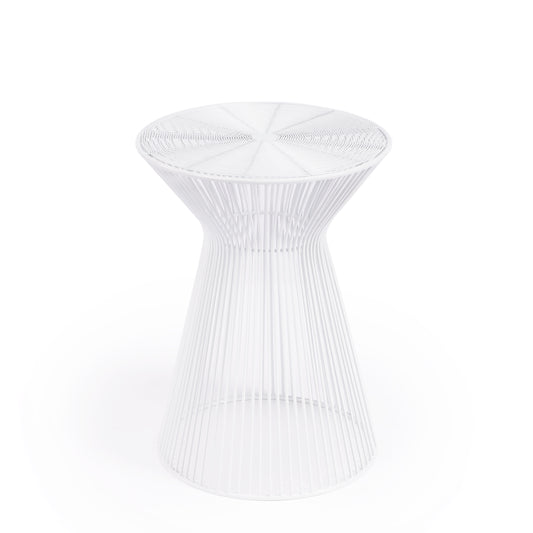 Greeley Metal Side Table in White 2896288
