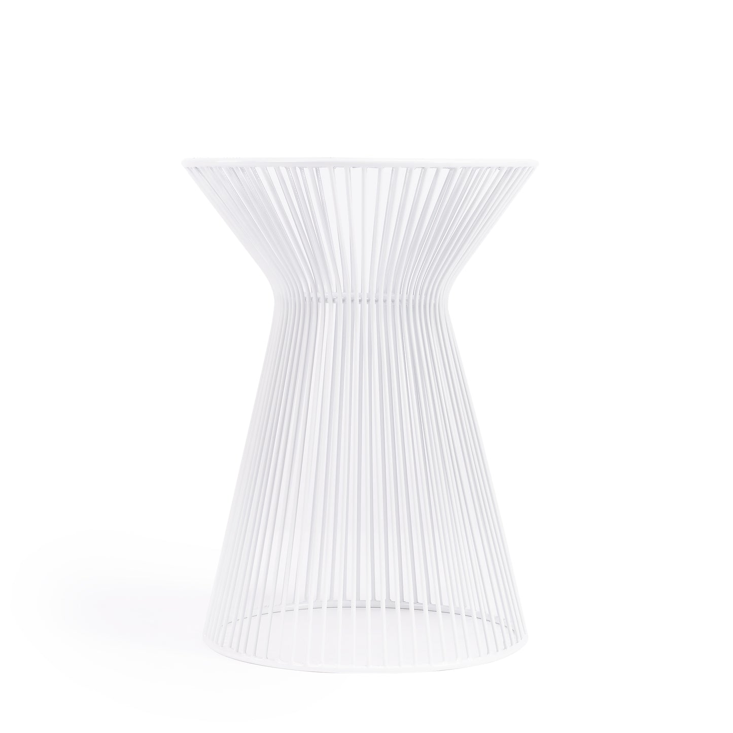 Greeley Metal Side Table in White 2896288