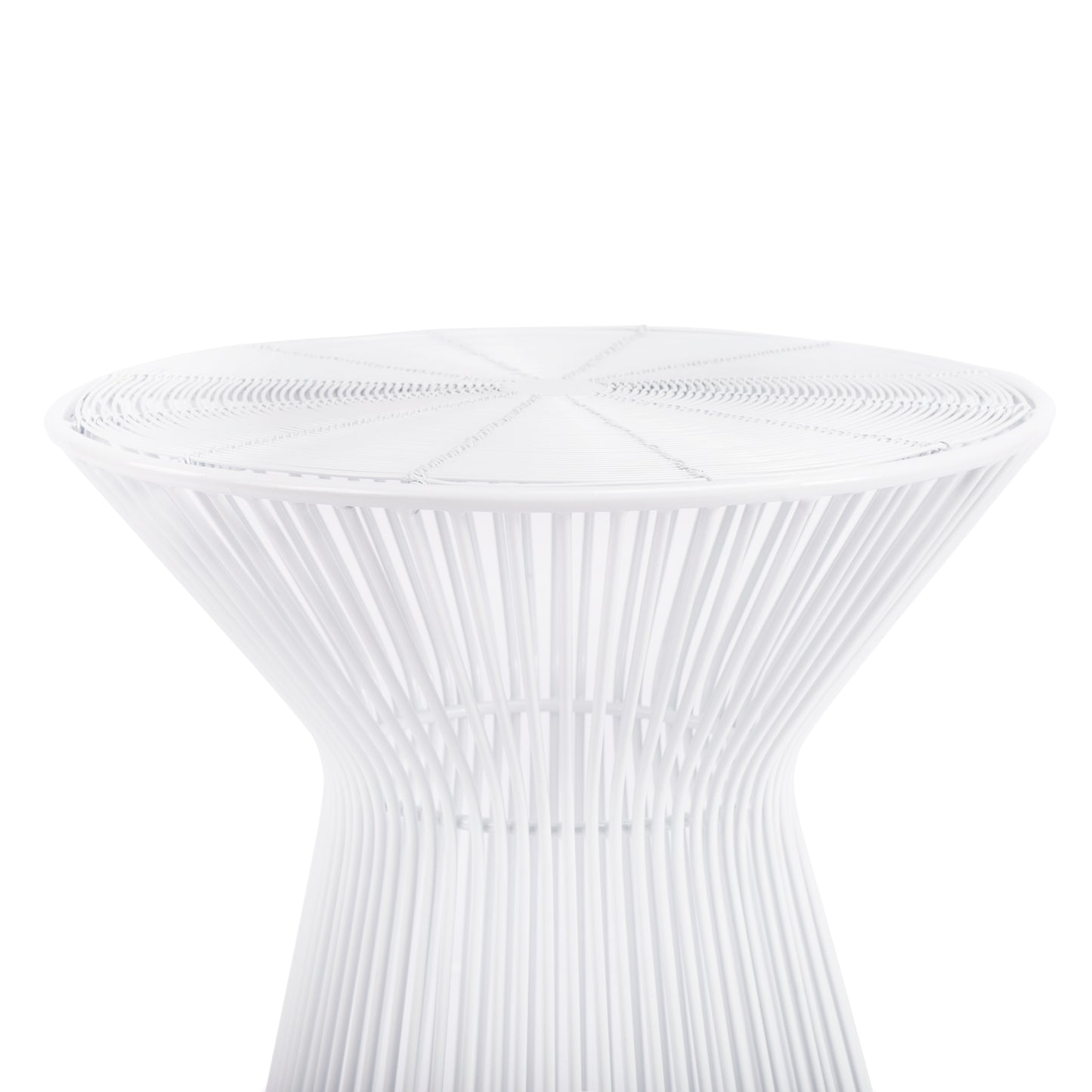 Greeley Metal Side Table in White 2896288