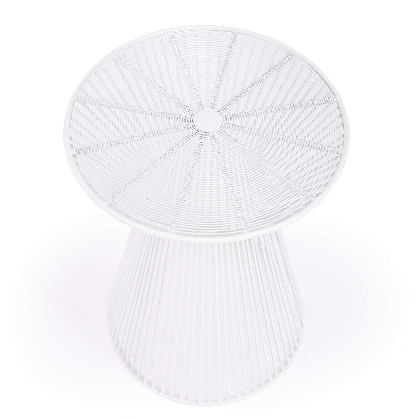 Greeley Metal Side Table in White 2896288