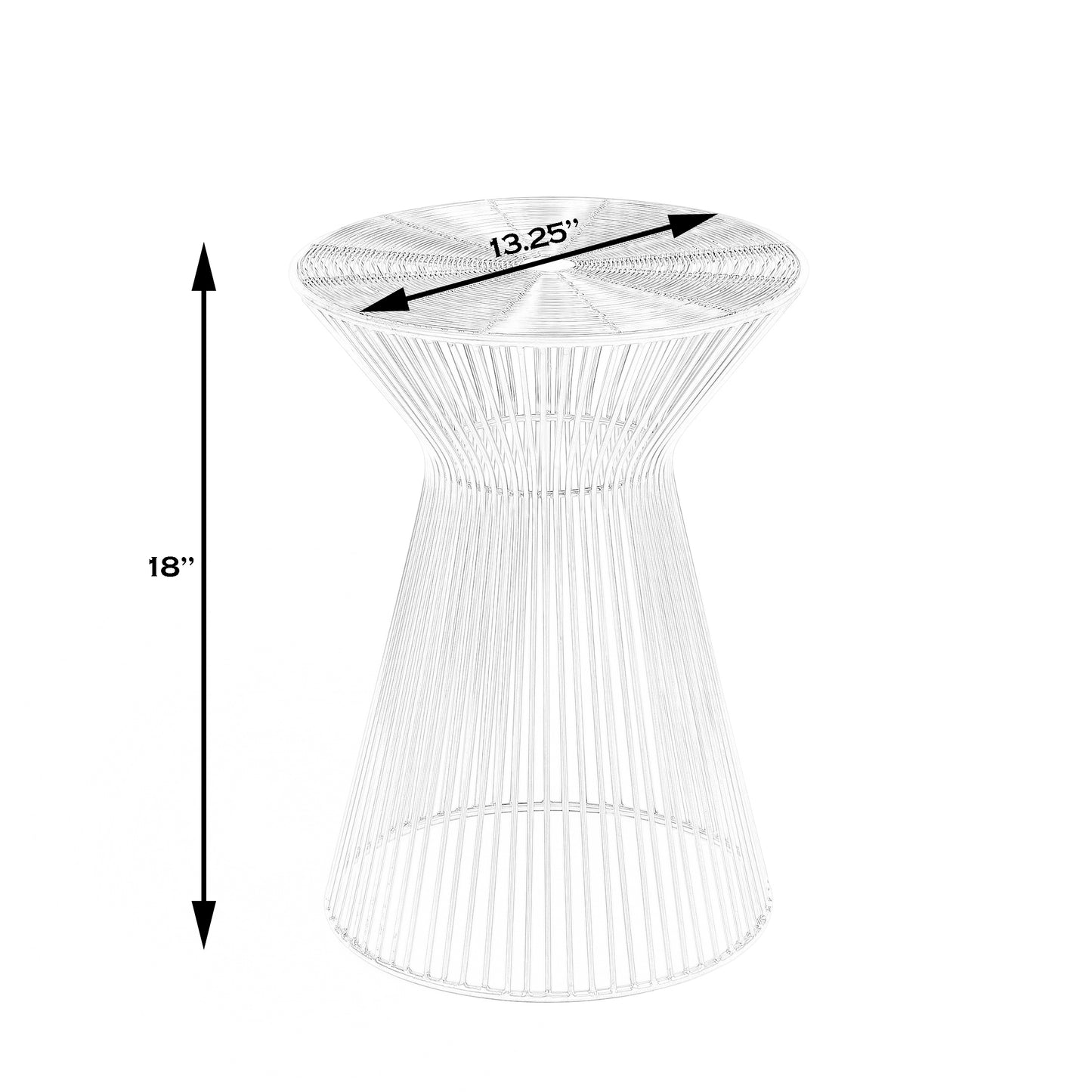 Greeley Metal Side Table in White 2896288