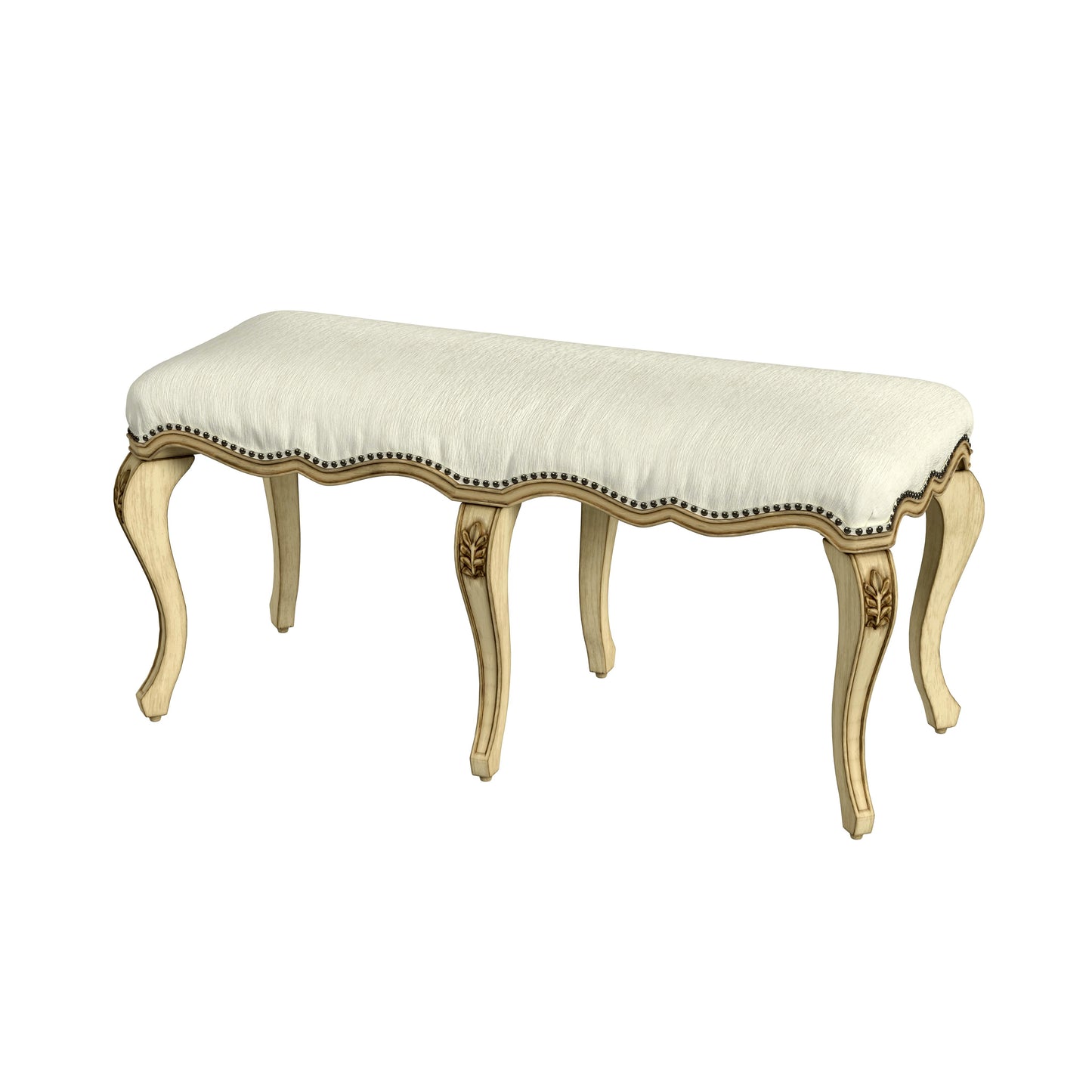 Michelline Upholstered 42"W Bench in Beige 2902424