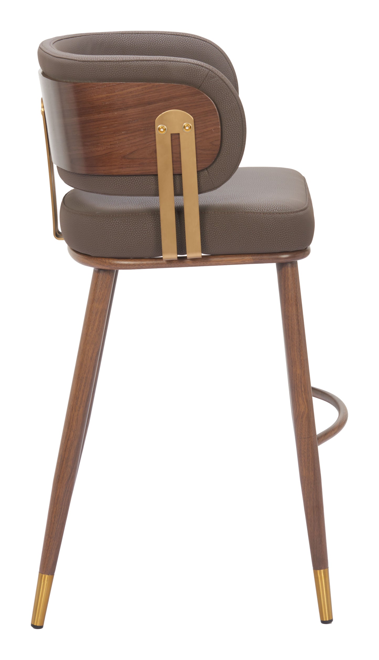 Brew Barstool Brown & Walnut - 2