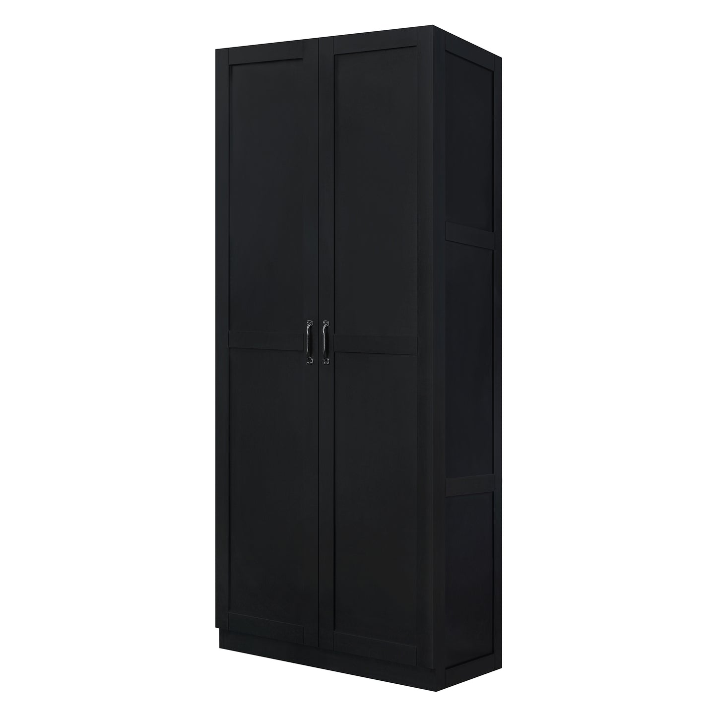 Cornelia Modern 30" Storage Cabinet in Black (7-Shelf) 2BC-BK